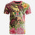 Fiji T Shirt Flowers Tropical With Sea Animals Unisex Pink - Polynesian Pride