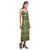 Polynesia Pattern V - Neck Open Fork Long Dress - Yellow Style - Polynesian Pride