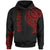 Hawaii Hoodie Tatau Red Patterns Unisex Black - Polynesian Pride