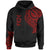 Fiji Hoodie Fiji Tatau Red Patterns Unisex Black - Polynesian Pride