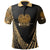 Papua New Guinea Polo Shirt Gold Polynesian Patterns Sport Style Unisex Black - Polynesian Pride