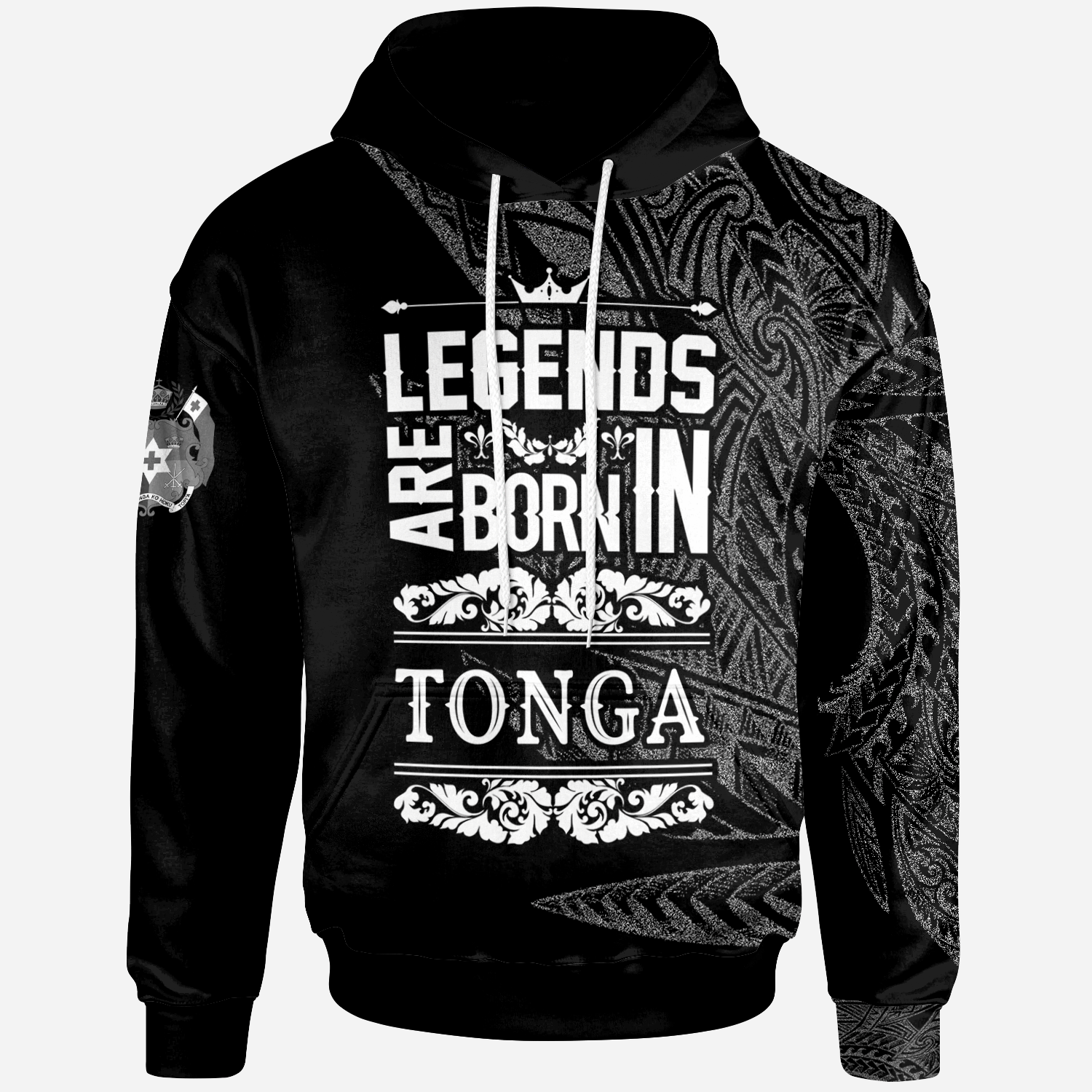 Tonga Hoodie Legends Are Born In White Color Unisex White - Polynesian Pride