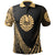 Tahiti Polo Shirt Gold Polynesian Patterns Sport Style Unisex Black - Polynesian Pride