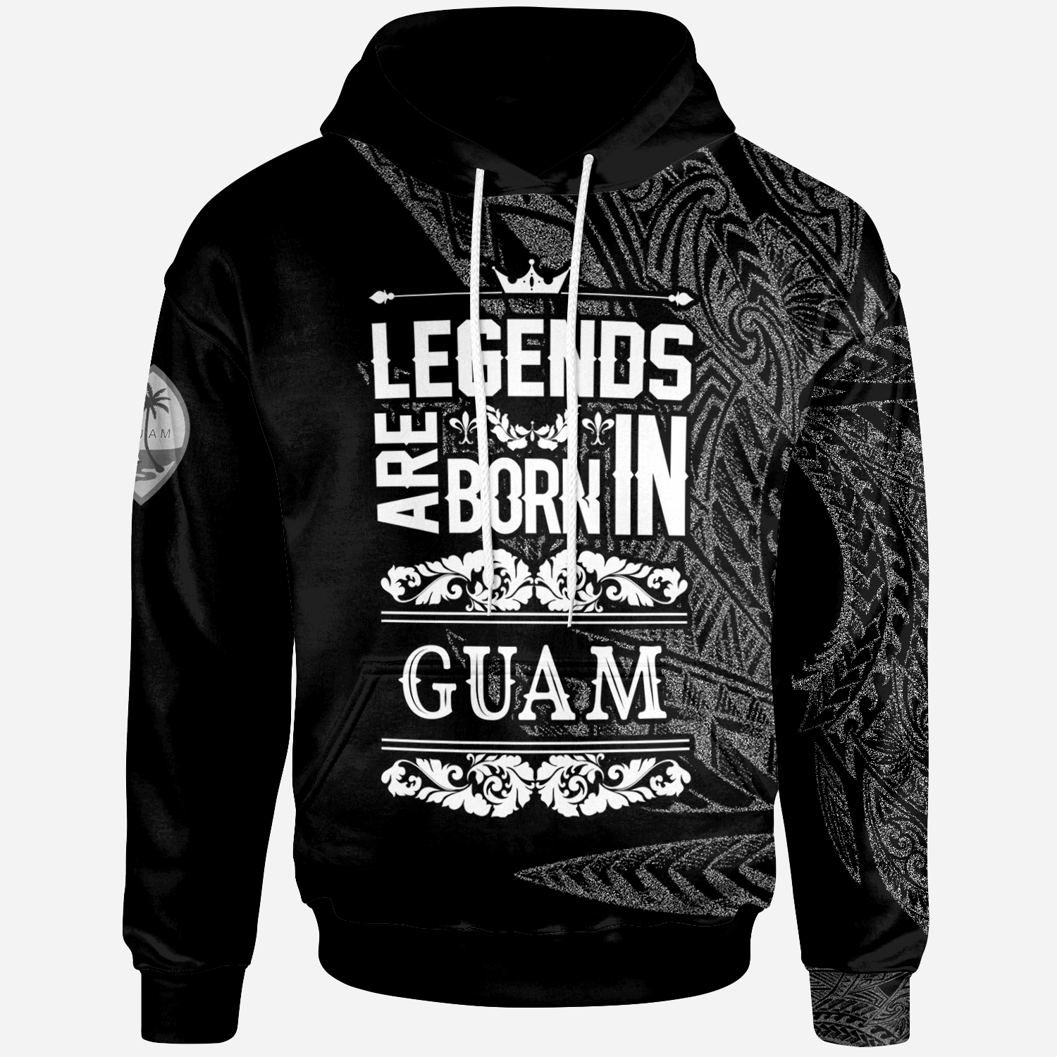 Guam Hoodie Legends Are Born In White Color Unisex White - Polynesian Pride