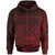 American Samoa Hoodie Faleasao Polynesian Red Patterns Unisex Black - Polynesian Pride