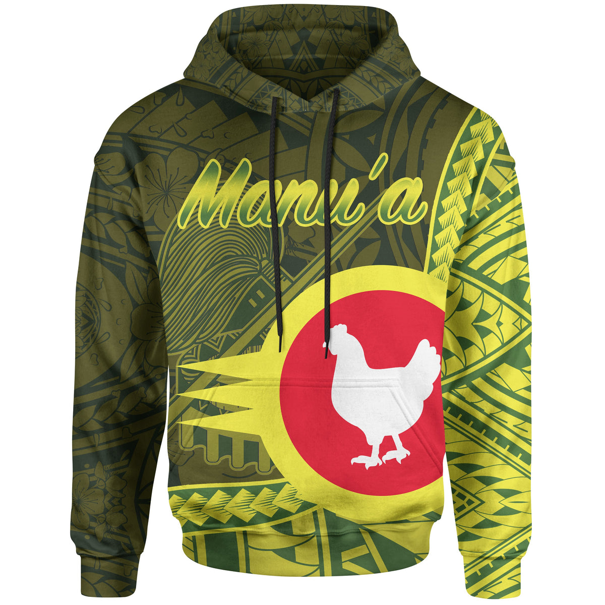 American Samoa Hoodie Manua Polynesian Patterns Unisex Black - Polynesian Pride