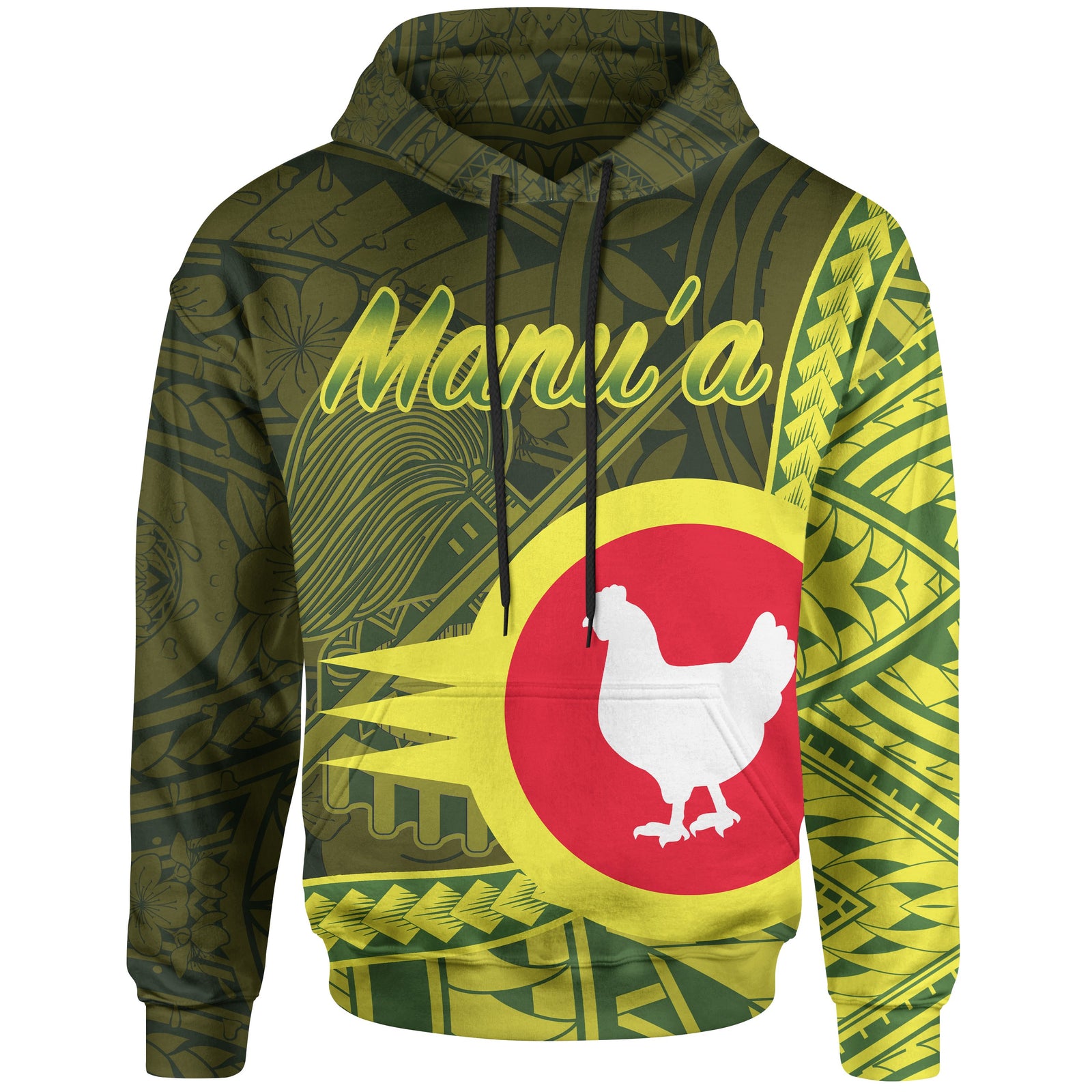 American Samoa Hoodie Manua Polynesian Patterns Unisex Black - Polynesian Pride