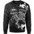 Samoa Sweatshirt - Turtle With Polynesian Waves Unisex Black - Polynesian Pride