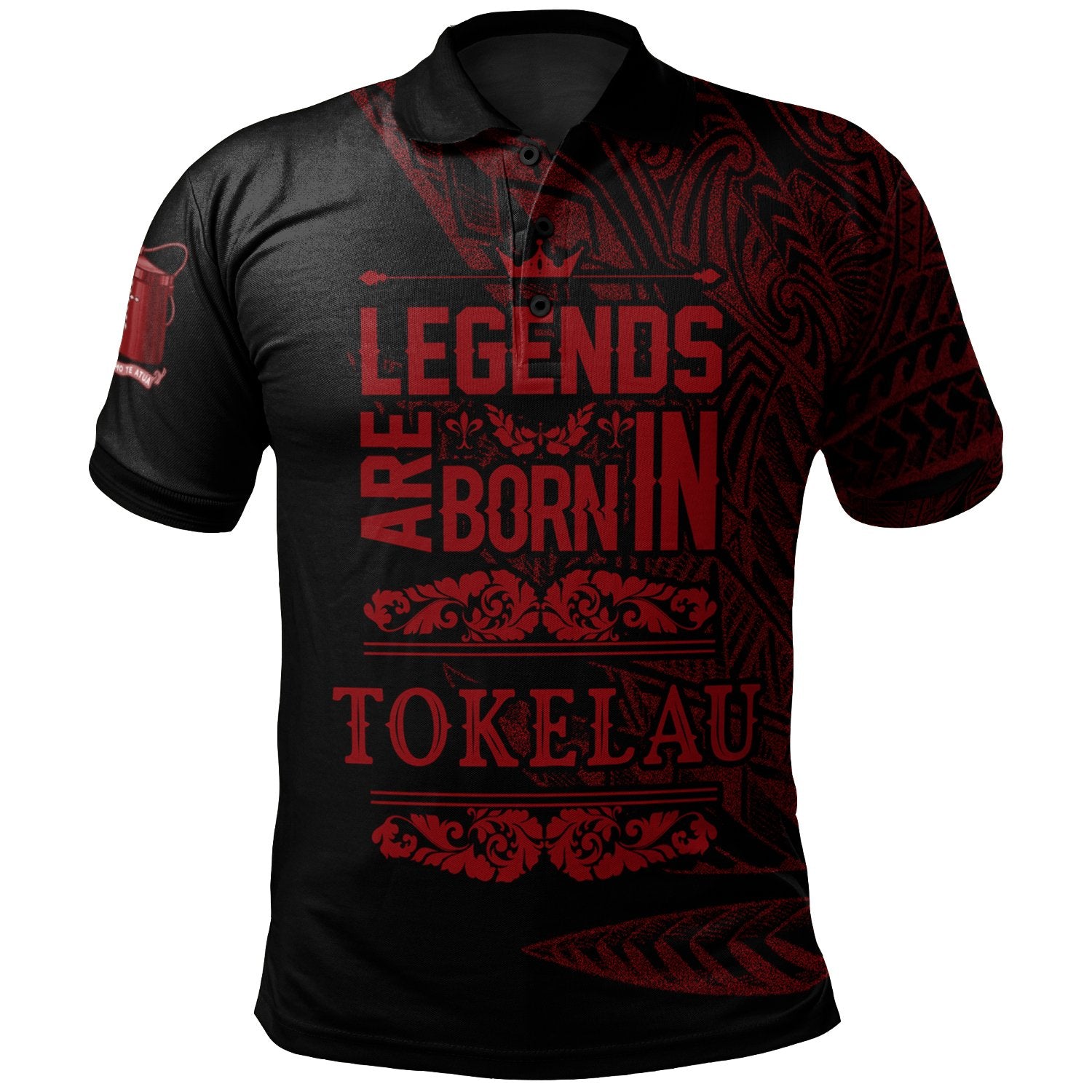 Tokelau Polo Shirt Legends Are Born In Red Color Unisex Red - Polynesian Pride