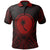 Chuuk State Polo Shirt Truk Seal Red Tribal Patterns Unisex Black - Polynesian Pride