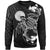 Palau Sweatshirt - Turtle With Polynesian Waves Unisex Black - Polynesian Pride