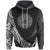 American Samoa Hoodie White Polynesian Patterns Sport Style Unisex Black - Polynesian Pride