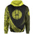 American Samoa Hoodie Yellow Polynesian Patterns Sport Style Black - Polynesian Pride