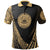 American Samoa Polo Shirt Gold Polynesian Patterns Sport Style Unisex Black - Polynesian Pride