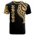 Hawaii T Shirt Hawaii Tatau Gold Patterns Unisex Black - Polynesian Pride