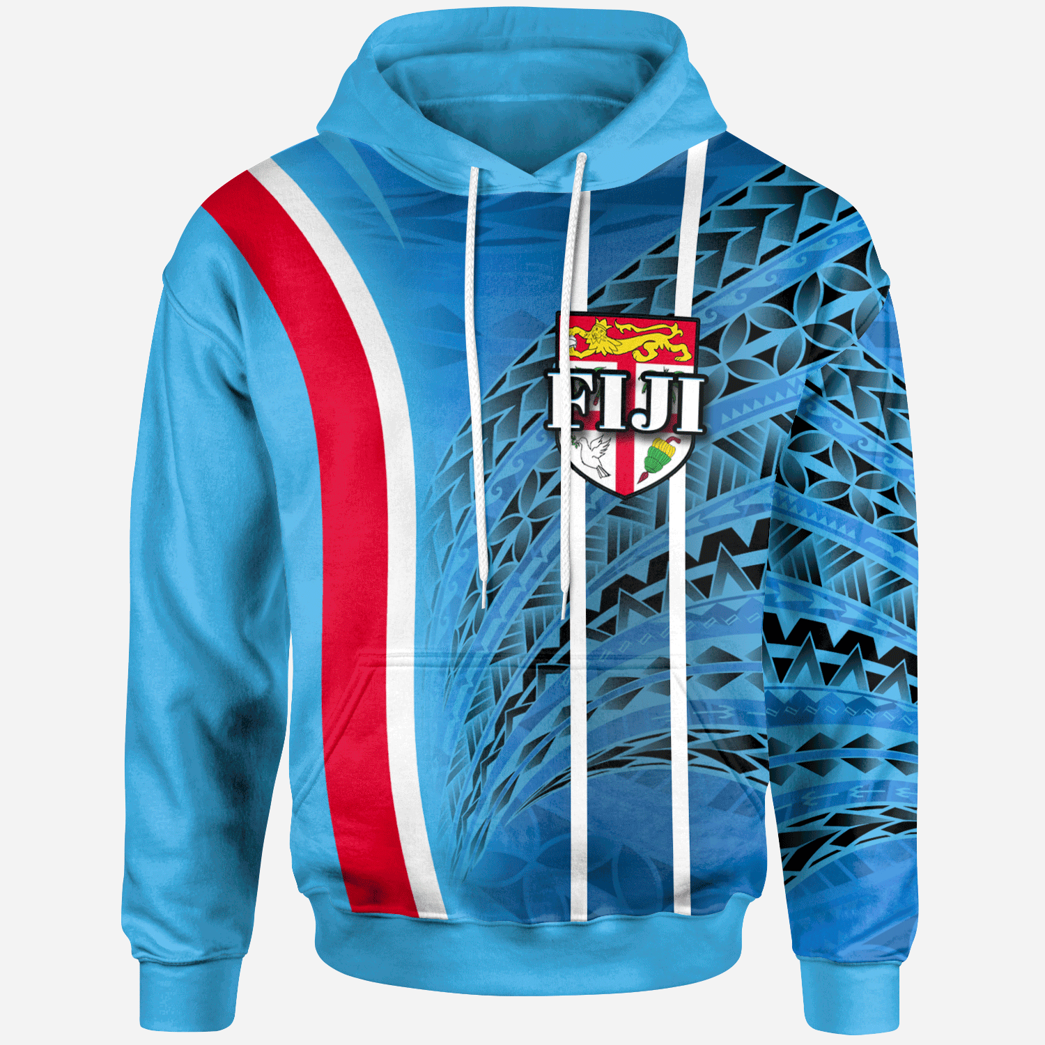 Fiji Hoodie Special style Unisex Blue - Polynesian Pride