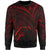 Fiji Sweatshirt - Cross Style Red Color Unisex Black - Polynesian Pride