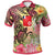 Wallis and Futuna Polo Shirt Flowers Tropical With Sea Animals Unisex Pink - Polynesian Pride