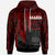 Samoa Hoodie Samoa Seal With Polynesian Pattern In Heartbeat Style (Red) Unisex Red - Polynesian Pride