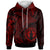 Northern Mariana Islands Hoodie Humpback Whale & Coat of Arms Red Unisex Red - Polynesian Pride