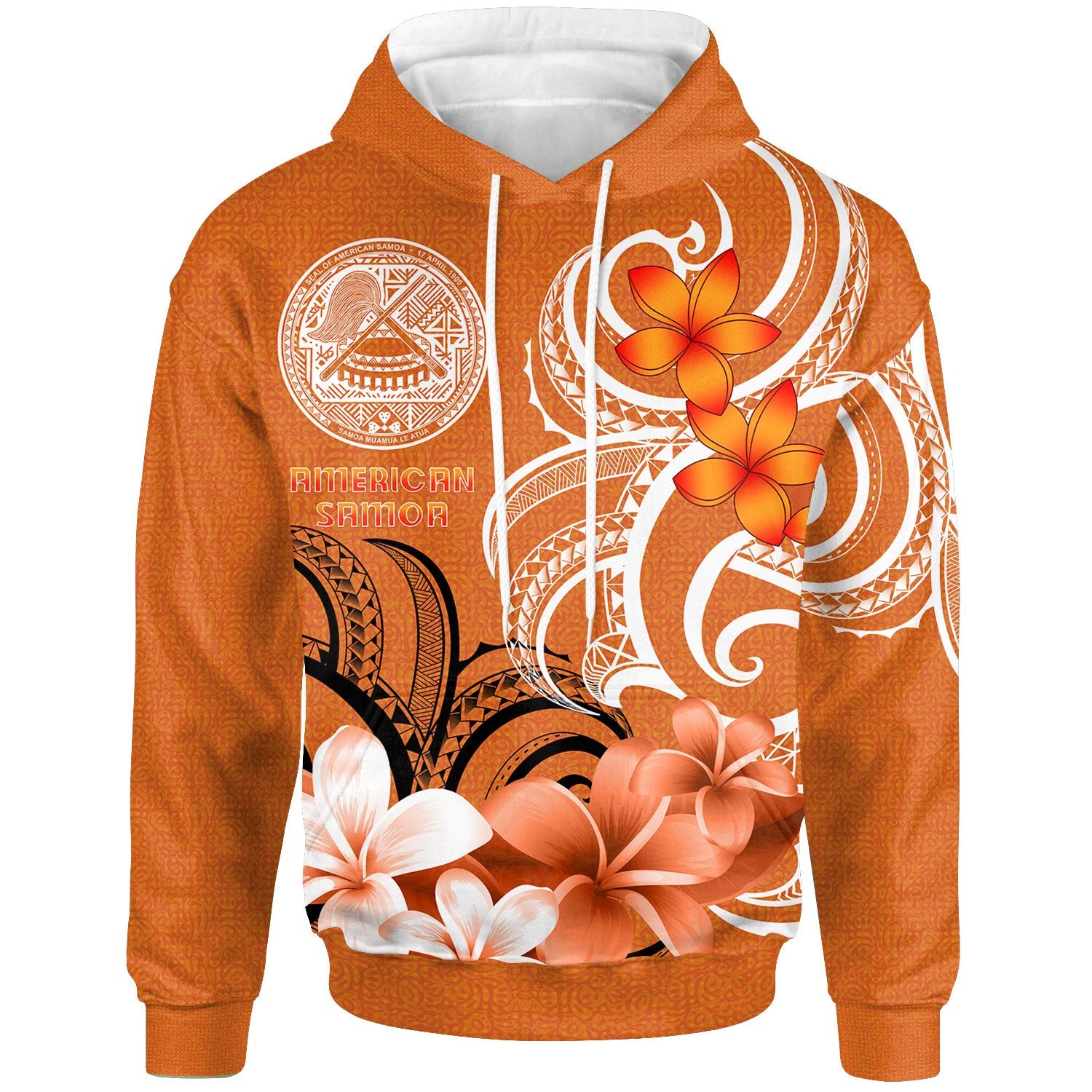 American Samoa Hoodie American Samoa Spirit Unisex Orange - Polynesian Pride