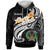 Pohnpei Hoodie Pohnpei Seal Polynesian Patterns Plumeria (Black) Unisex Black - Polynesian Pride