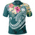 Samoa Polynesian Polo Summer Plumeria Unisex Blue - Polynesian Pride