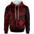 Hawaii Kanaka Maoli Map Hoodie Humpback Whale & Coat of Arms Red Unisex Red - Polynesian Pride