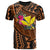 Hawaii Kanaka Maoli T Shirt Polynesian Hook and Hibiscus Unisex Dark Salmon - Polynesian Pride