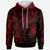 Yap Hoodie Humpback Whale & Coat of Arms Red Unisex Red - Polynesian Pride