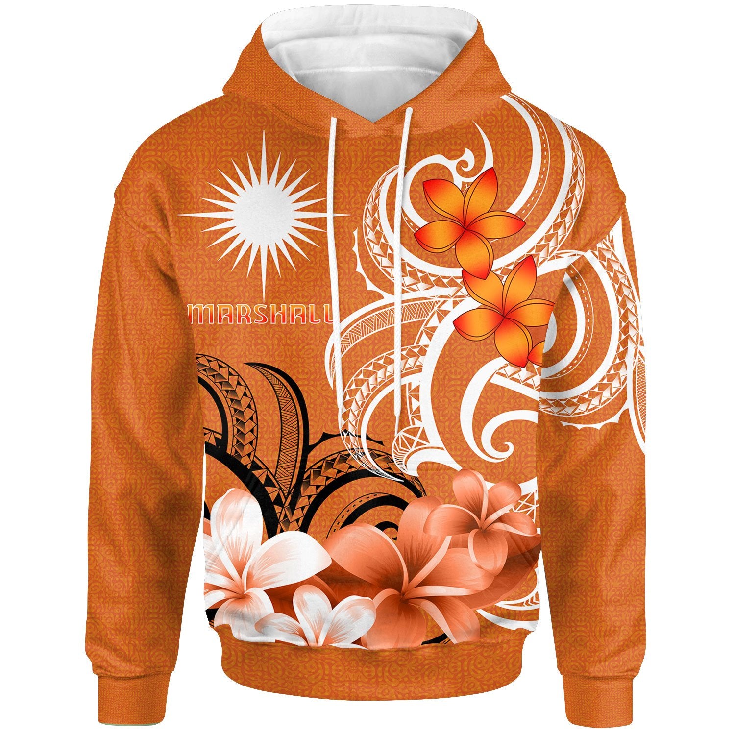 Marshall Islands Hoodie Marshall Islandsese Spirit Unisex Orange - Polynesian Pride