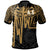 American Samoa Polo Shirt Seal With Polynesian Pattern Heartbeat Style (Gold) Unisex Gold - Polynesian Pride