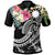 Nauru Polynesian Polo Shirt Summer Plumeria (Black) Unisex Black - Polynesian Pride