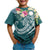 Nauru Polynesian T Shirt Summer Plumeria (Turquoise) - Polynesian Pride