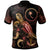 Chuuk Polynesian Polo Shirt Turtle With Blooming Hibiscus Gold Unisex Gold - Polynesian Pride