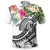 Kosrae Polynesian Polo Shirt Summer Plumeria (White) Unisex White - Polynesian Pride