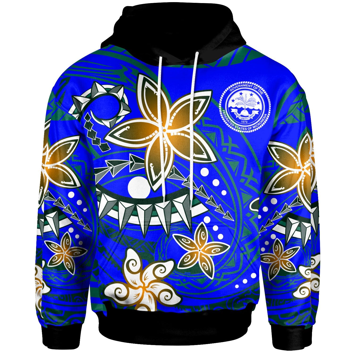 Federated States of Micronesia Hoodie Spring Style Unisex Blue - Polynesian Pride