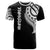 Marshall T Shirt Marshall Tatau White Patterns Unisex Black - Polynesian Pride