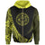 Marshall Islands Zip Hoodie Yellow Polynesian Patterns Sport Style Unisex Black - Polynesian Pride