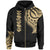 Hawaii Zip Hoodie Hawaii Tatau Gold Patterns Unisex Black - Polynesian Pride