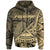 American Samoa Zip Hoodie Fagatogo Polynesian Gold Patterns Unisex Black - Polynesian Pride