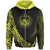 Hawaii Zip Hoodie Yellow Polynesian Patterns Sport Style Unisex Black - Polynesian Pride