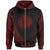 American Samoa Zip Hoodie Red Polynesian Patterns Sport Style Unisex Black - Polynesian Pride