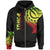 Tonga Zip Hoodie Tonga Tatau Reggae Patterns Unisex Black - Polynesian Pride