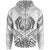 Nauru Zip Hoodie Nauru Seal Tribal Patterns Unisex White - Polynesian Pride