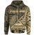 American Samoa Zip Hoodie Fagaalu Polynesian Gold Patterns Zip Hoodie Black - Polynesian Pride