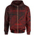 American Samoa Zip Hoodie Faleasao Polynesian Red Patterns Unisex Black - Polynesian Pride