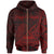 American Samoa Zip Hoodie Pago Pago Polynesian Red Patterns Unisex Black - Polynesian Pride