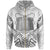 Tokelau Zip Hoodie Tokelau Seal Tribal Patterns Unisex White - Polynesian Pride