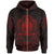 Nauru Zip Hoodie Nauru Seal Red Tribal Patterns Unisex White - Polynesian Pride